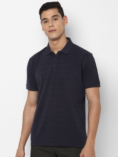 

Allen Solly Sport Men Navy Blue Polo Collar Pure Cotton T-shirt