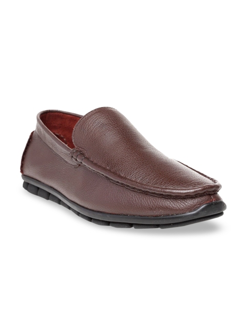 

Teakwood Leathers Men Brown Leather Loafers