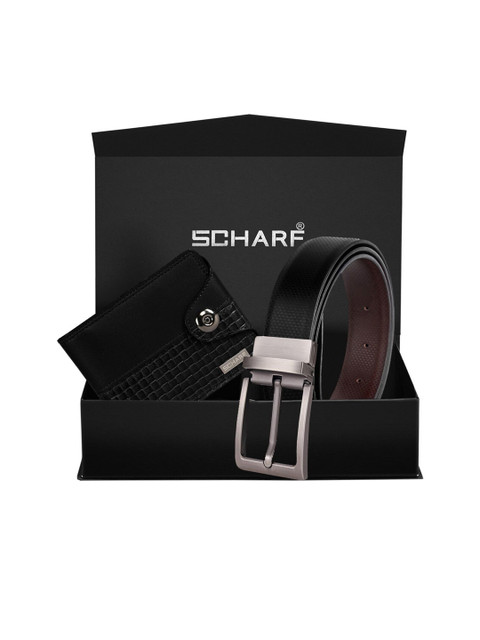 

SCHARF Men Black Textured Accessory Gift Set