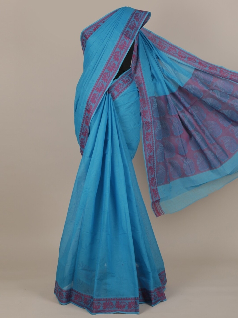 

Pothys Blue & Pink Pure Cotton Saree
