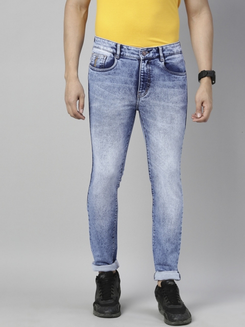 

CINOCCI Men Blue Slim Fit Heavy Fade Stretchable Jeans