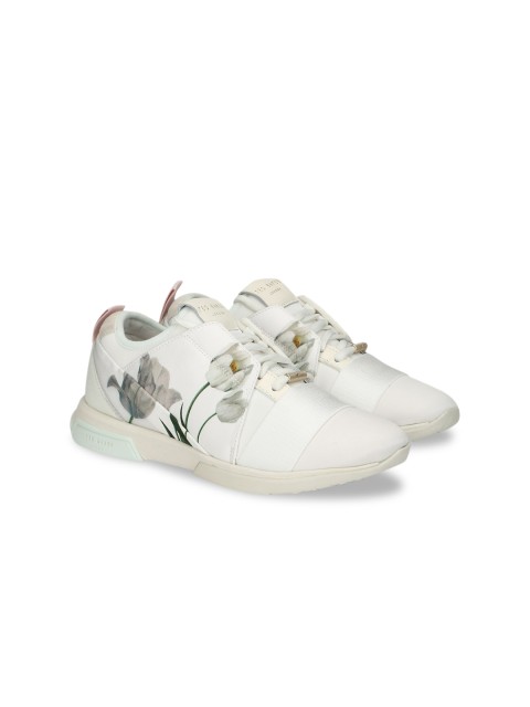 

Ted Baker Women Cream Printed Leather Casual Sneakers