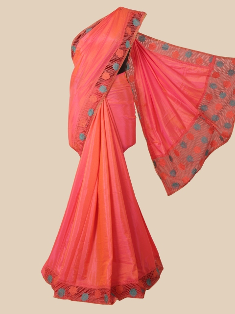 

Pothys Pink & Blue Art Silk Saree