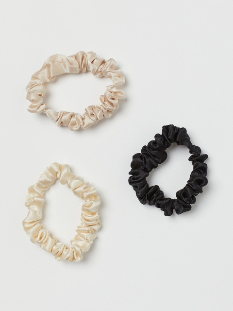 

H&M 3-Pack Silk Scrunchies, White