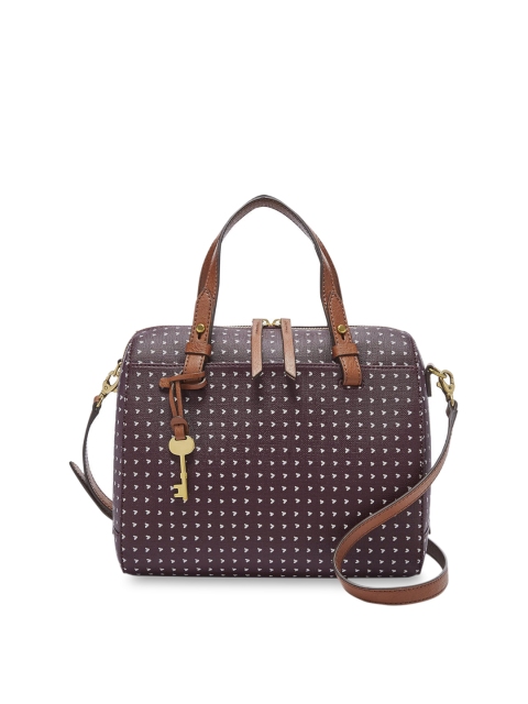 

Fossil Purple Printed Structured Handheld Bag