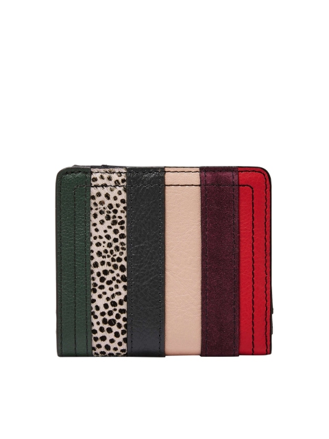 

Fossil Women Multi Striped Leather Two Fold Wallet
