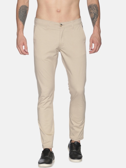 

Raa Jeans Men Beige Skinny Fit Regular Trousers