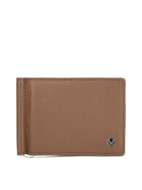 

Allen Solly Men Brown Textured Leather Money Clip