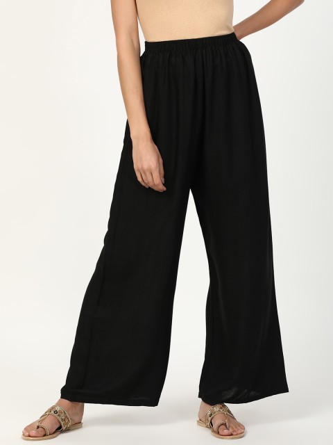 

V2 Value & Variety Women Black Knitted Ethnic Palazzos