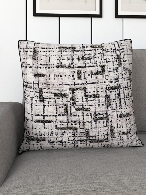 

Home Centre White & Grey Abstract Square Cushion Covers