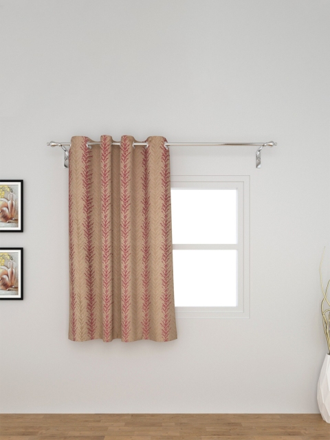 

Home Centre Beige & Magenta Singlw Window Curtain