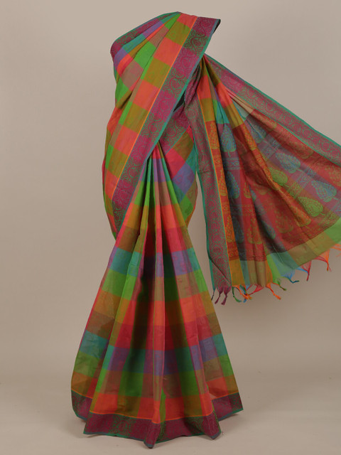 

Pothys Multi Checked Pure Cotton Saree