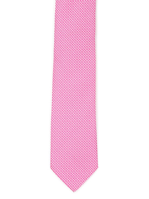 

Peter England Men Pink & White Printed Broad Tie