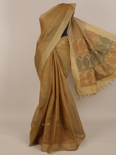 

Pothys Mustard Ethnic Motifs Pure Cotton Saree