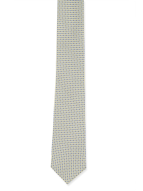 

Peter England Men Cream & Blue Woven Design Broad Tie