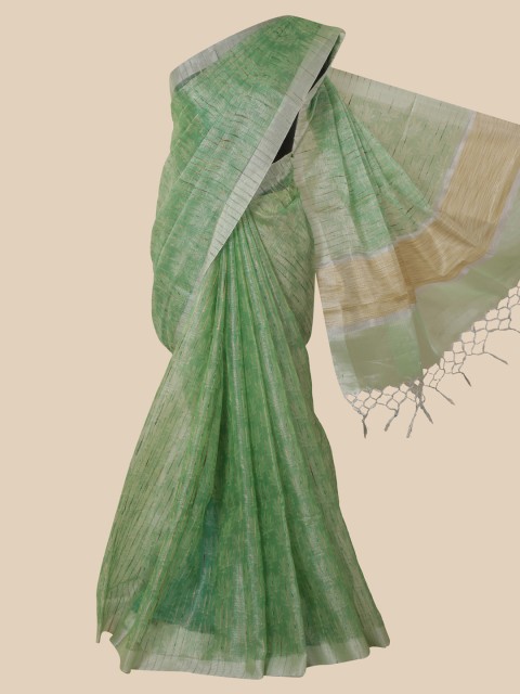 

Pothys Green Ethnic Motifs Zari Tissue Saree