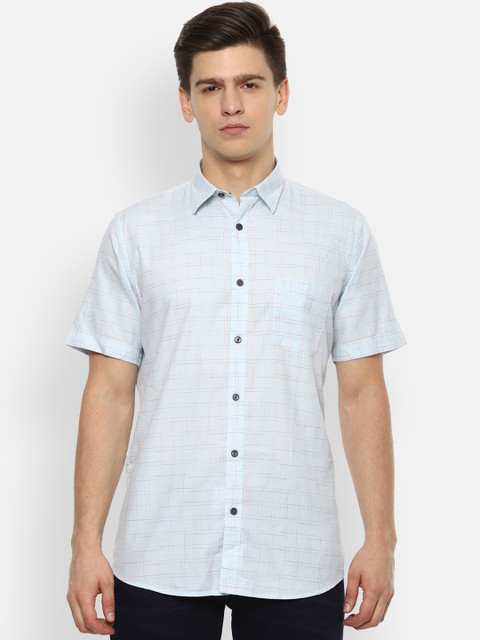 

Van Heusen Sport Men Blue Checked Casual Shirt