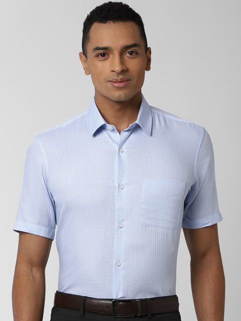 

Peter England Men Blue Casual Shirt
