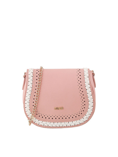 

Mochi Pink Cut Work Purse Clutch