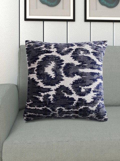 

Home Centre Blue & White Abstract Jacquard Square Cushion Covers