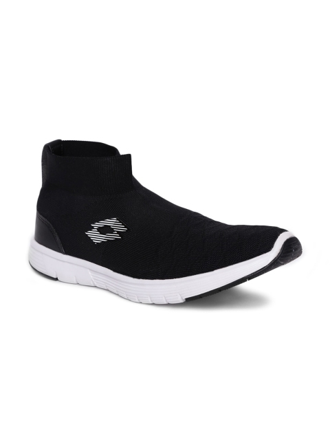 

Lotto Men Black Mesh High-Top Running Non-Marking Shoes