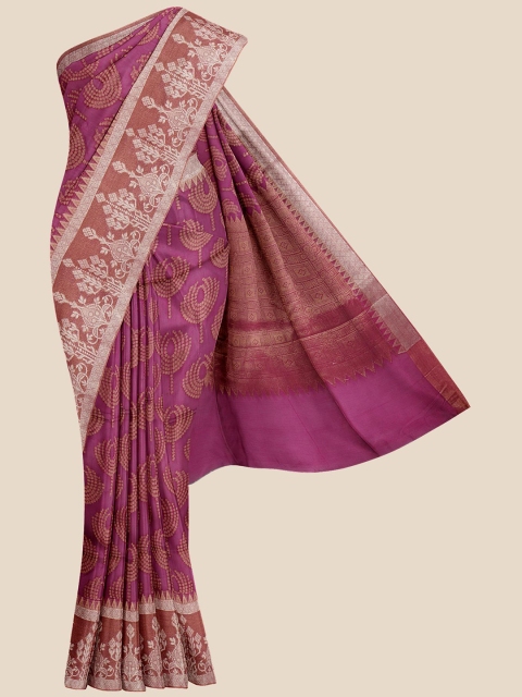 

Kalamandir Violet & Beige Banarasi Saree