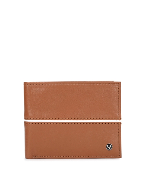 

Allen Solly Men Brown Textured Leather Two Fold Wallet
