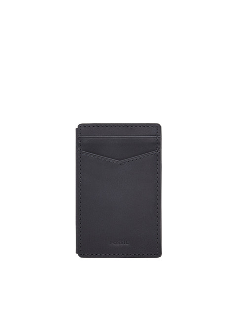 

Fossil Men Navy Blue Solid Leather Card Holder