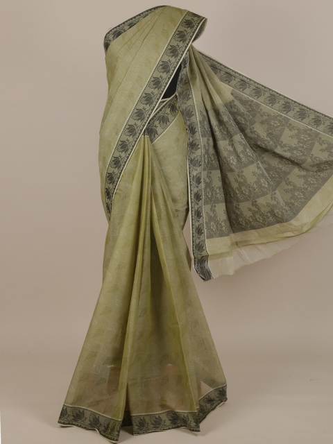 

Pothys Olive Floral Pure Cotton Saree