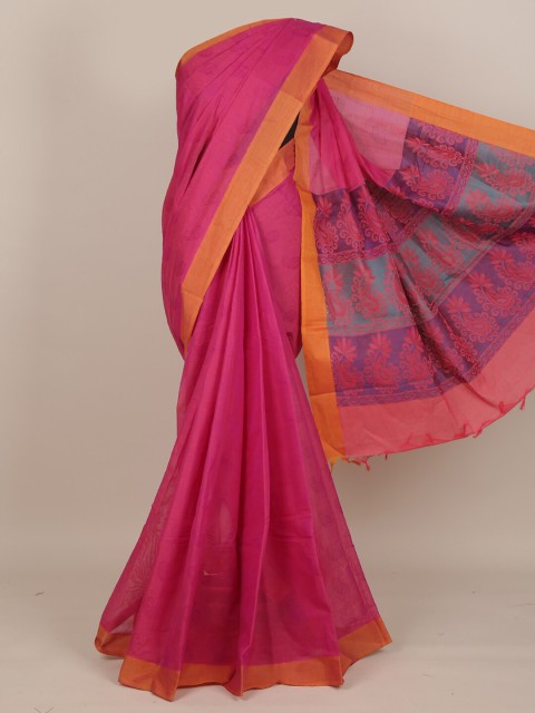 

Pothys Magenta Ethnic Motifs Pure Cotton Saree