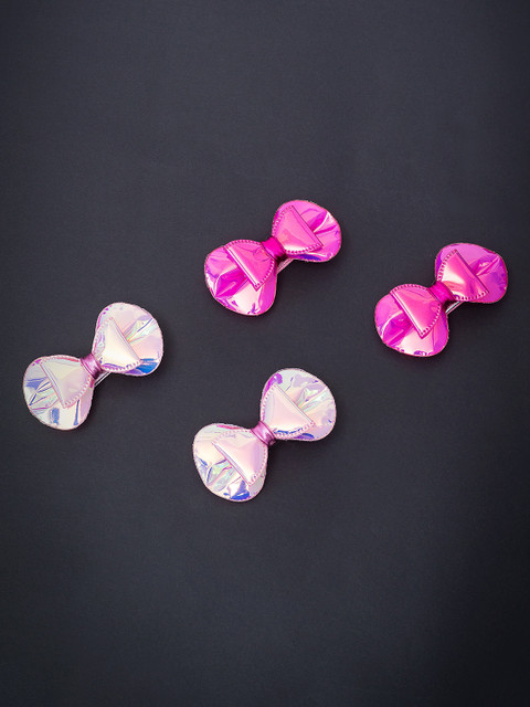 

Golden Peacock Women Pink Set of 4 Alligator Hair Clip