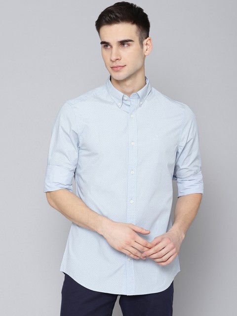 

GANT Men Blue Slim Fit Printed Casual Shirt