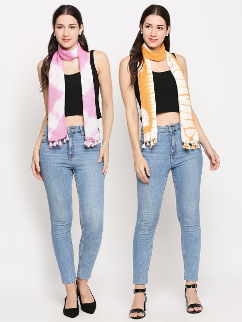 

Get Wrapped Women Pack of 2 Pink & Orange Scarf