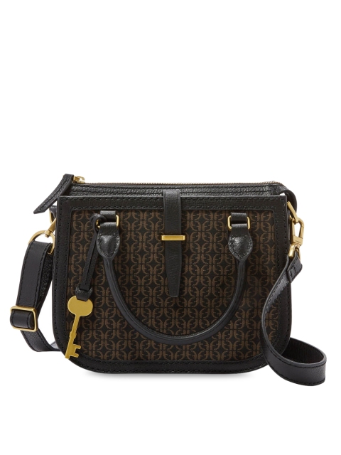 

Fossil Brown Leather Structured Satchel