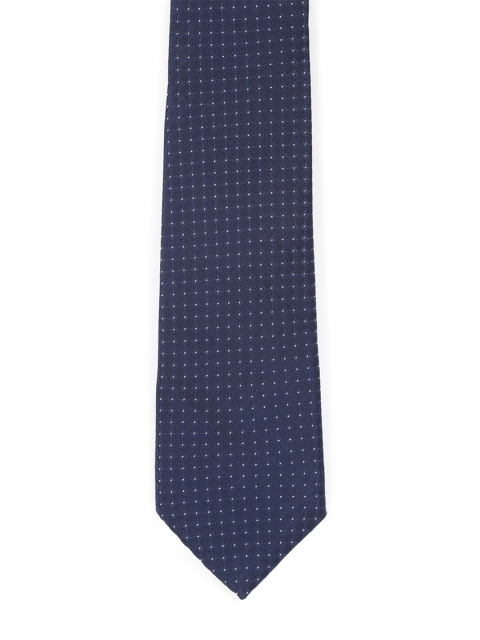 

Peter England Men Navy Blue Printed Broad Tie