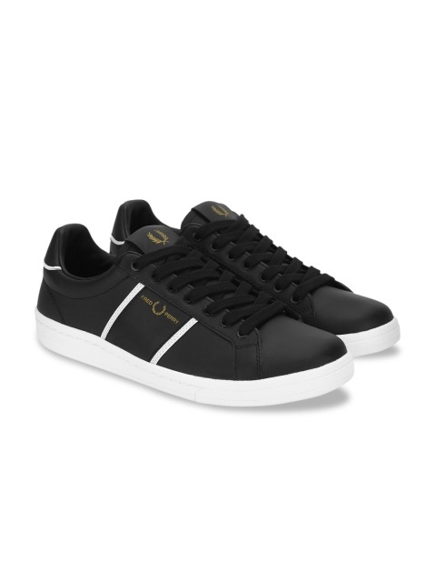 

Fred Perry Men Black Leather Sneakers