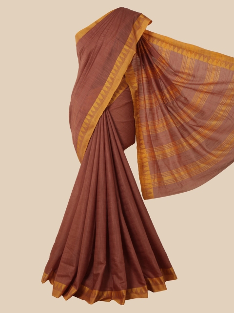 

Pothys Brown & Gold-Toned Saree