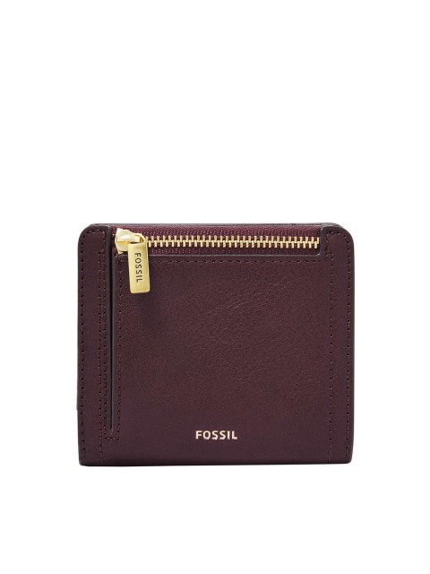 

Fossil Women Purple Solid Leather Two Fold Wallet