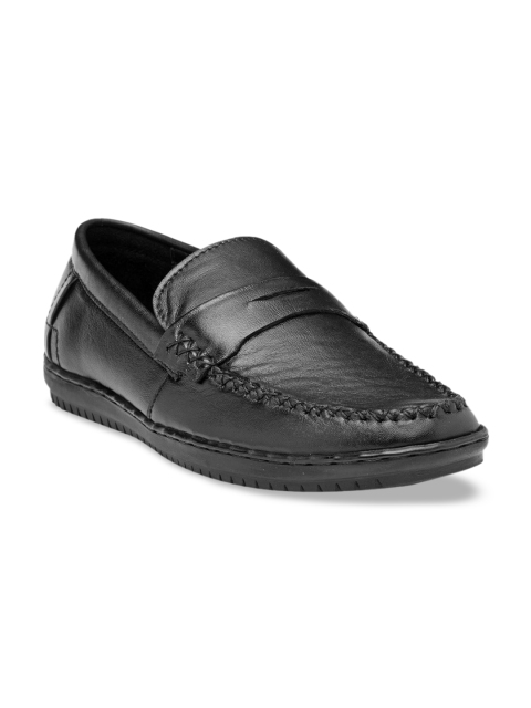 

Teakwood Leathers Men Black Textured Genuine Leather Formal Loafers