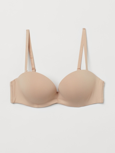 

H&M Women Beige Solid Super Push-Up Jersey Bra