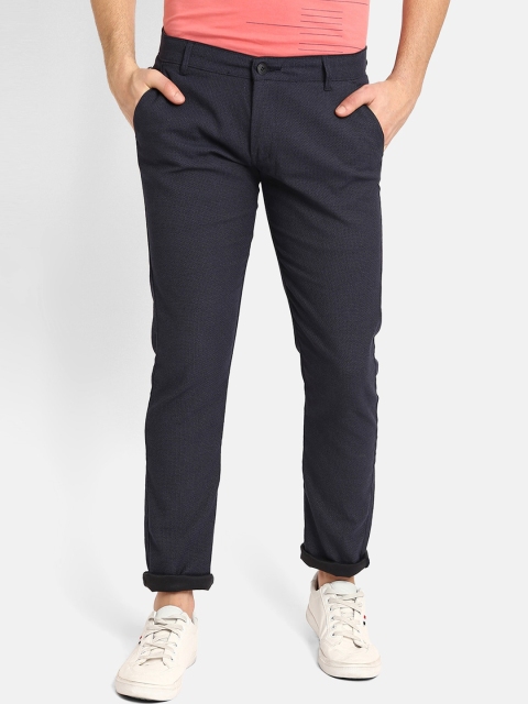 

V2 Value & Variety Men Navy Blue Regular Fit Chinos