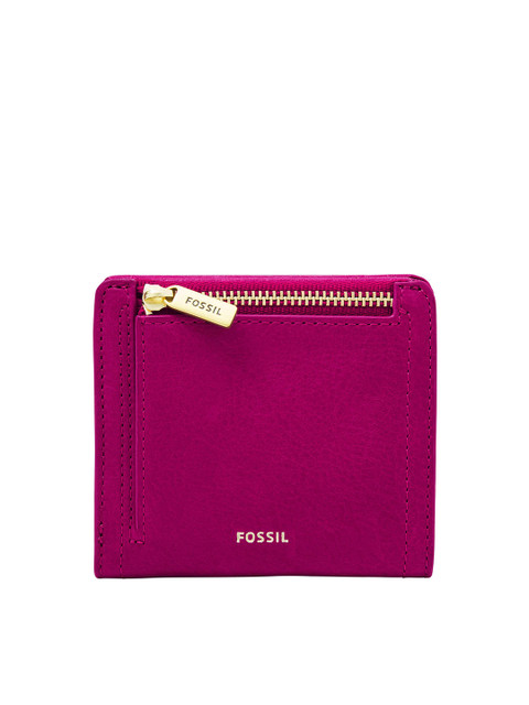 

Fossil Women Purple Textured Leather Two Fold Wallet