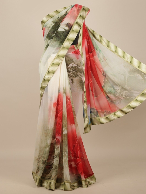 

Pothys White & Green Saree