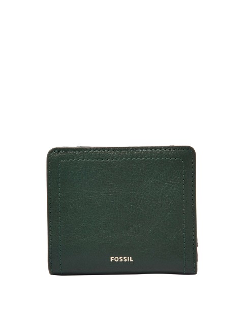 

Fossil Women Green Solid Leather Two Fold Wallet