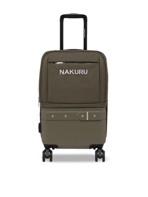 

NAKURU Green Cabin Size Soft Body Trolley Bag