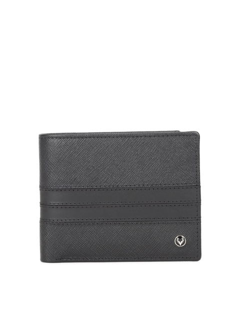 

Allen Solly Men Black Textured Leather Two Fold Wallet