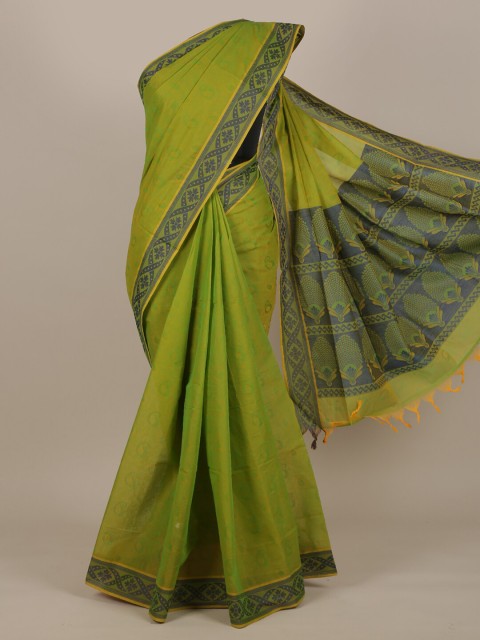 

Pothys Green Paisley Pure Cotton Saree