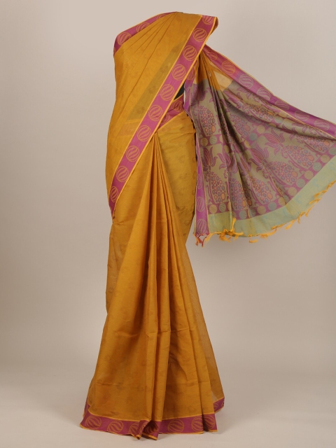 

Pothys Mustard Pure Cotton Saree