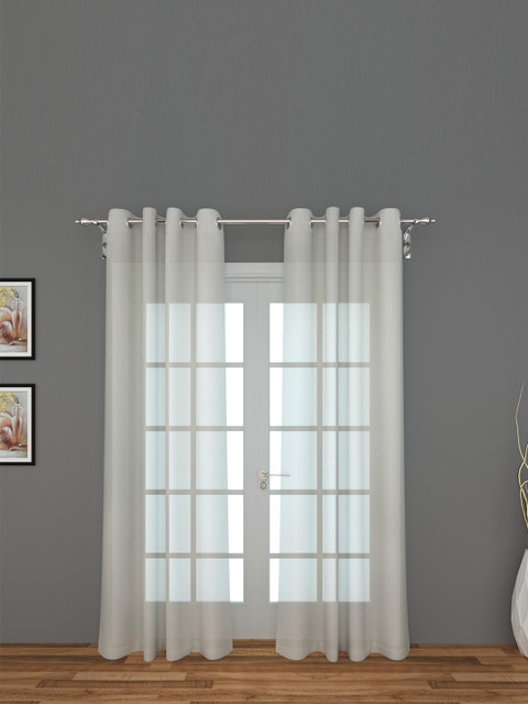 

Home Centre Grey Set of 2 Sheer Door Curtain