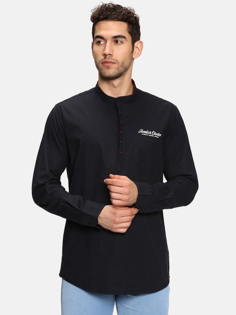 

V2 Value & Variety Men Navy Blue Kurta